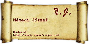 Némedi József névjegykártya